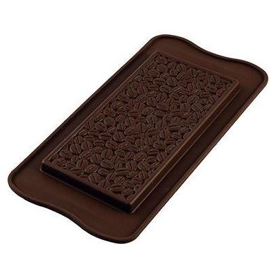 Silikonová forma na čokoládu – tabulka kávová zrna - Silikomart – Zboží Mobilmania