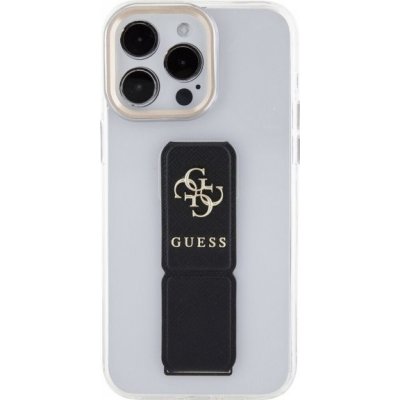 Guess Grip Stand 4G Metal Logo čiré se stojánkem iPhone 15 Pro - čiré – Zboží Mobilmania