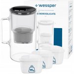 Wessper D2 Borosilicate 3 l černá + filtry 4 ks – Zboží Mobilmania