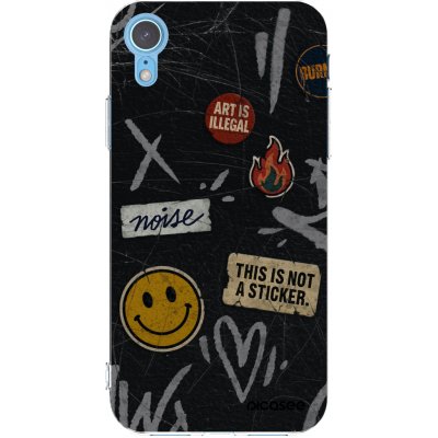 Picasee silikonový průhledný obal pro Apple iPhone XR - STICKERS x TAGS – Zboží Mobilmania