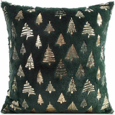 MyBestHome Vánoční polštář WOOD zelená 45 x 45 cm – Zboží Mobilmania