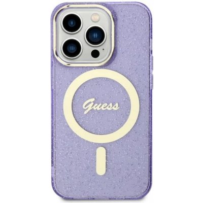 Pouzdro Guess iPhone 11 / Xr Glitter Gold MagSafe fialové – Zbozi.Blesk.cz