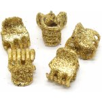 Skřipečky s posypem, 5 ks Barva: stříbrná – Zboží Mobilmania