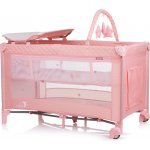 CHIPOLINO Cestovní postýlka s přebalovací podložkou Luna Flamingo – Zboží Mobilmania