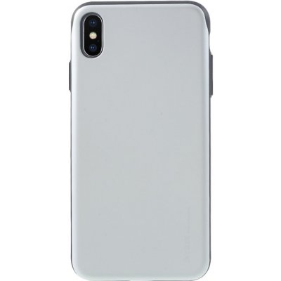 Pouzdro Mercury Sky slide Apple iPhone Xs Max - prostor platební karty - plastové / gumové - černé / stříbrné