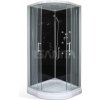Roth Hydromasážní sprchový box BONDY BLACK /900 90x90 cm stříbrná