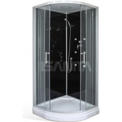 Roth Hydromasážní sprchový box BONDY BLACK /900 90x90 cm stříbrná – Zboží Mobilmania