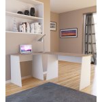 VCM Psací stůl Masola bílá / dub sonoma – Sleviste.cz