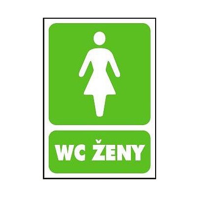 WC ŽENY 105x148mm samolepka