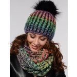 Fashionweek zimní set čepice a šála pletený tunel Mixcolor ZIZI11 zelená – Zboží Dáma