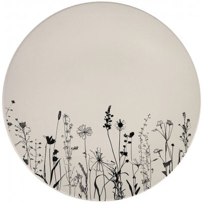 Clay Keramický mělký talíř Cream Garden 26,5cm, smetanová/černá – Hledejceny.cz