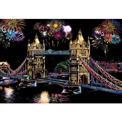 Škrabací obrázek v tubě 75x52 cm Londýn Tower Bridge – Hledejceny.cz