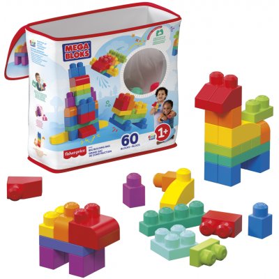 Mega Bloks Kostky v plastovém pytli růžová 60 ks – Sleviste.cz