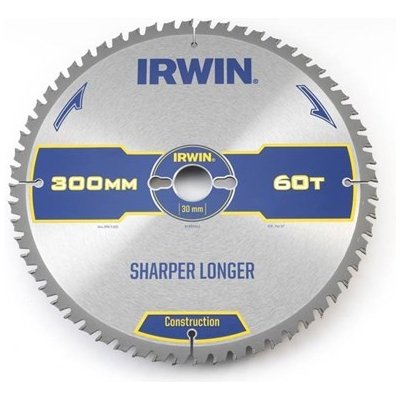 Irwin Pilový kotouč s SK plátkem, 300x 30 mm, 60 zubů, stolní a pokosové pily, MPP, Construction IP300/60 – Zboží Mobilmania