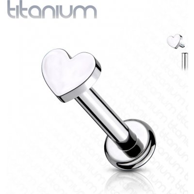 Šperky4U piercing do brady labreta titan srdíčko TIT1098-1206 – Zbozi.Blesk.cz