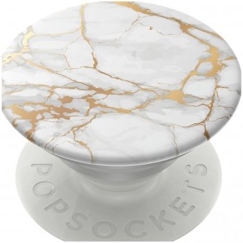 PopSockets PopGrip Gen.2, Gold Lutz Marble, bílo-zlatý mramor