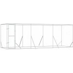 vidaXL Venkovní psí kotec stříbrný 200 x 600 x 200 cm – Hledejceny.cz