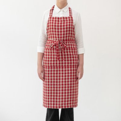 Linen Tales Red Gingham zástěra červená – Hledejceny.cz