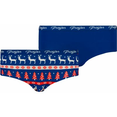 Penguins Dámské kalhotky 2P Frogies Christmas modrá – Zboží Dáma