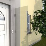 Gutta Guttavordach boční stěna HD 180 x 60 cm stříbrná / bílá 7400203 – Zboží Mobilmania