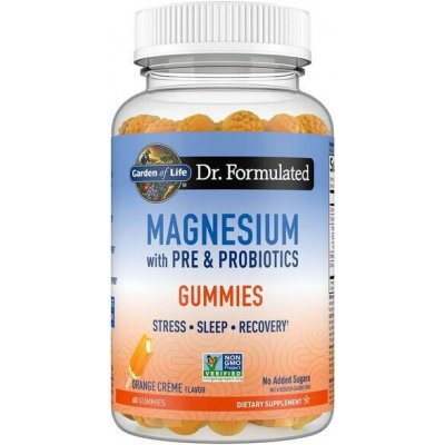 Garden of Life Dr. Formulated Magnesium with Pre & Probiotics Gummies 60 gumových bonbonů pomerančový krém – Hledejceny.cz