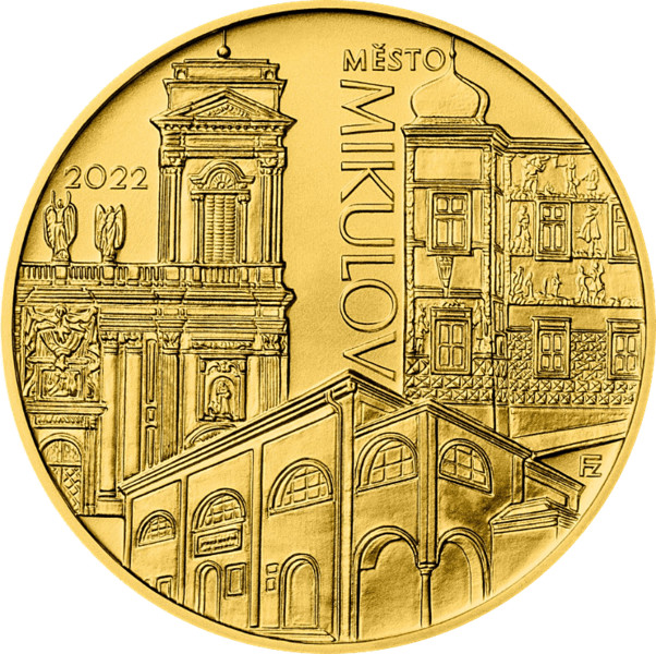 Česká mincovna Zlatá mince 5000 Kč Město Mikulov Standard 1/2 oz