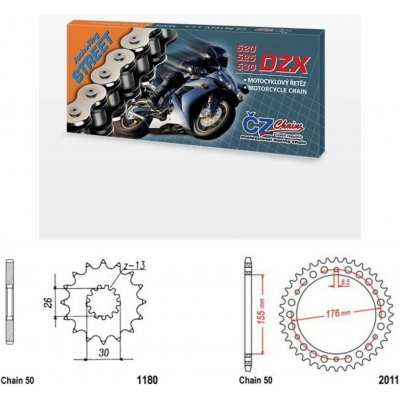 ČZ Řetězová sada Triumph 1050 Tiger Sport 14-21 | Zboží Auto