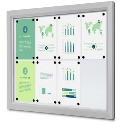 Jansen Display Venkovní uzamykatelná vitrína Slim 8 x A4 970 x 705 mm – Zboží Živě