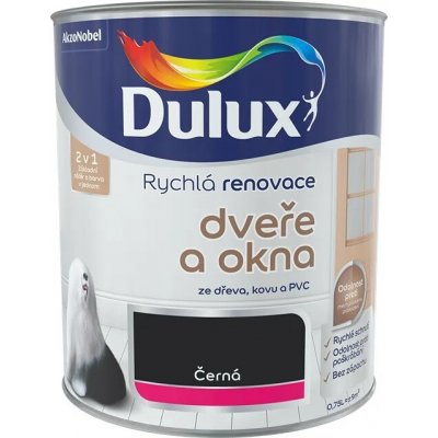 Dulux Rychlá renovace okna a dveře 0,75 l černá – Zboží Mobilmania