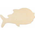 Lymfy Rybka 7x12 cm přírodní dřevo – Zboží Dáma