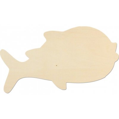 Lymfy Rybka 7x12 cm přírodní dřevo – Zboží Dáma