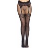 Dámské erotické punčochy Leg Avenue Fishnet Tights with Backseam Black