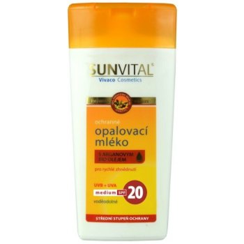 SunVital opalovací mléko SPF20 s arganovým olejem 200 ml