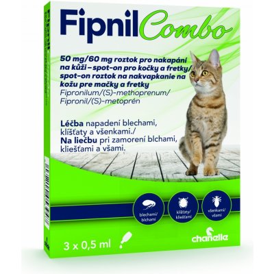 Fipnil Combo Spot-on Cat 50 / 60mg 3 x 0,5 ml – Hledejceny.cz