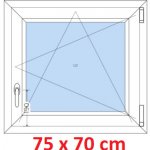 Soft Plastové okno 75x70 cm, otevíravé a sklopné, Antracit struktura/bílá – Sleviste.cz