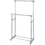 Twin Wenko kovový teleskopický pojízdný stojan na oblečení šedý – Sleviste.cz