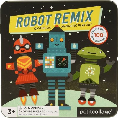 Petit Collage magnetická knížka Roboti – Zboží Mobilmania