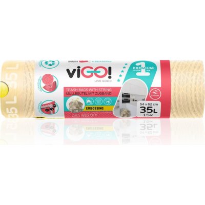 Vigo pytle na odpadky zatahovací LDPE 35 l 26µm 15ks s vůní vanilky – Zboží Mobilmania