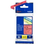 Brother TZE-431, černý tisk červený podklad 8 m x 12 mm – Zboží Dáma