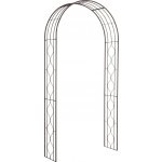 Oblouk/opora na růže železná práškově lakovaná hnědá, 240 x 120 x 36 cm – Sleviste.cz
