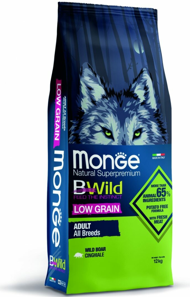 MONGE BWILD Dog Low Grain Divočák Adult 15 kg