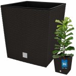 Prosperplast Květináč ratanový Rato low 32x32 cm hnědý – Zboží Dáma