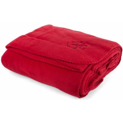 Bodhi Asana deka fleece červená 140x200