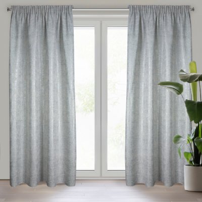 EUROFIRANY ZÁVĚS NA PÁSCE BLANKA 140X280 CM STŘÍBRNÁ – Hledejceny.cz