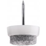 Walteco Filcový kluzák s hřebem, průměr 20mm, bílý, 8 ks , 84971 – Sleviste.cz