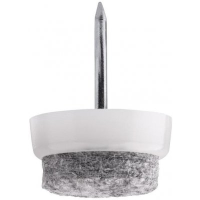 Walteco Filcový kluzák s hřebem, průměr 20mm, bílý, 8 ks , 84971 – Sleviste.cz