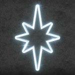 DECOLED Easy Fix 2D LED světelná hvězda na vrchol stromu, 80 × 120 cm, ledově bílá, hliník – Hledejceny.cz
