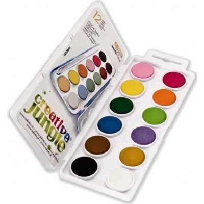 Sakota Vodové barvy Creative Jungle 12 barev – Zboží Dáma