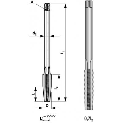 M18 Závitník maticový NO, 2N, PN 8/3070, 223070NO – Hledejceny.cz