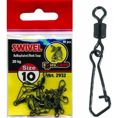 Extra Carp Rolling swivel with Hook snap vel.6 – Zbozi.Blesk.cz